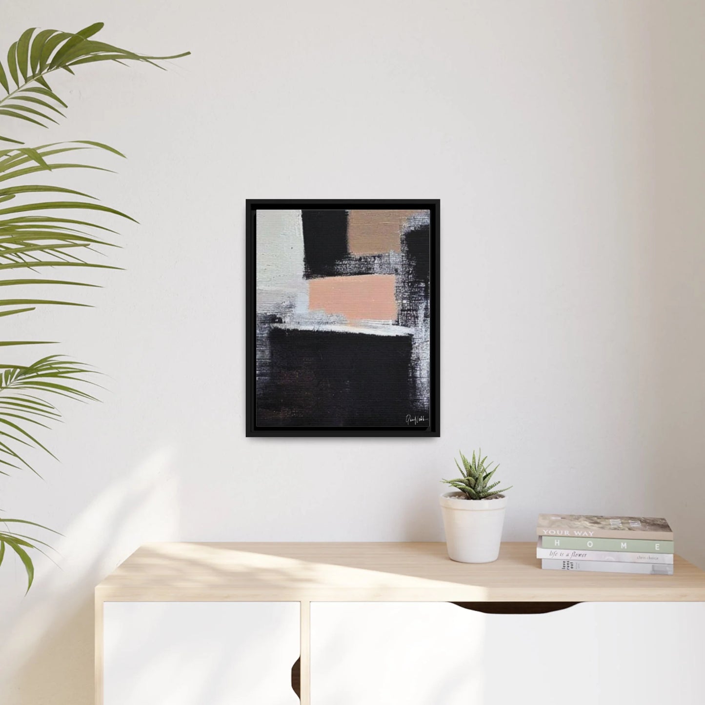 Canvas Wall Art Matte with Frame & Eco- Friendly CUBE - by Queennoble